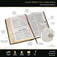 thumbnail image 3 of KJV Holy Bible, Giant Print Full-size Faux Leather w/Thumb Index & Ribbon Marker, Red Letter Edition, King James Version, Black, Zipper Closure, 3 of 7