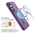 thumbnail image 3 of Tekcoo for Samsung Galaxy S25 FE Case, Compatible with MagSafe Military Grade Drop Protection Magnetic Rugged Cover Translucent Back Shockproof Cell Phone Case for Galaxy S25 FE 6.7" - Purple, 3 of 9