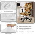 thumbnail image 3 of SCRAWLGOD Sunflowers Leopard Print 4 Pcs Set Washable Office Chair Cover with Arm Slipcovers Soft Anti-Slip Swivel Chair Protector Scratch Resistant Rotating Chair Covers, 3 of 7