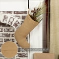 thumbnail image 4 of VHC Brands Solid Color Cotton Farmhouse Christmas Decor Fabric Loop 15x11 Stocking, 15 x 11, Festive Natural Burlap, 4 of 4
