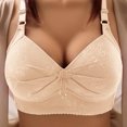 thumbnail image 2 of Wutalume Bras for Women Full Bust Thin - Wirefree Lightweight Bra, Side-Smoothing Anti-Sagging Bra for Mature Women and Daily,Complexion 3XL, 2 of 3