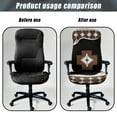 thumbnail image 4 of Xixirimido Aztec American Tribe Pattern Office Chair Covers, Stretch Computer Chair Cover, Universal Boss Chair Covers Rotating Chair High Back Chair Slipcover for Home Office, Large, 4 of 6