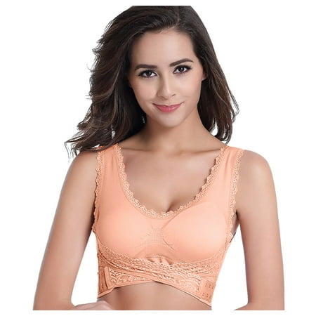 

Pgeraug underwear women Push Up Wireless Non-Stress Bra Breastfeeding Bra 3D Correction Cleavage Beautiful Back Sports Bra sports bras for women Pink