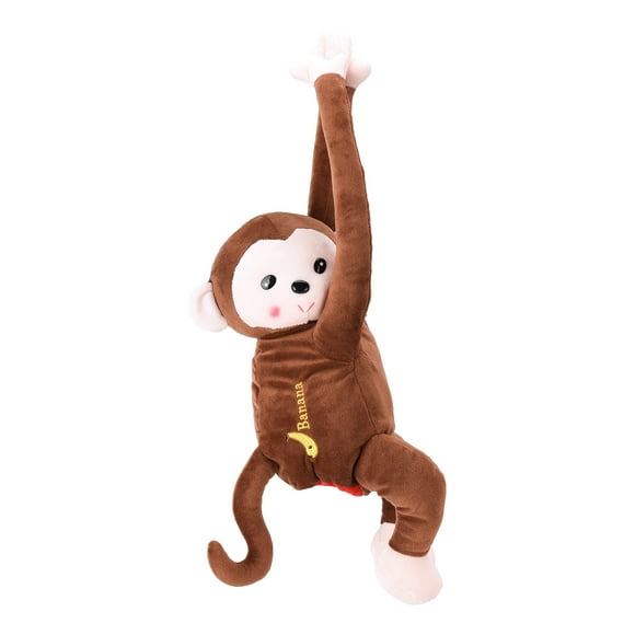 Creative Monkey Tissue Holder For Car,Cartoon Animal Hanging Paper Organizer For Office Monkey Butt Tissue Box