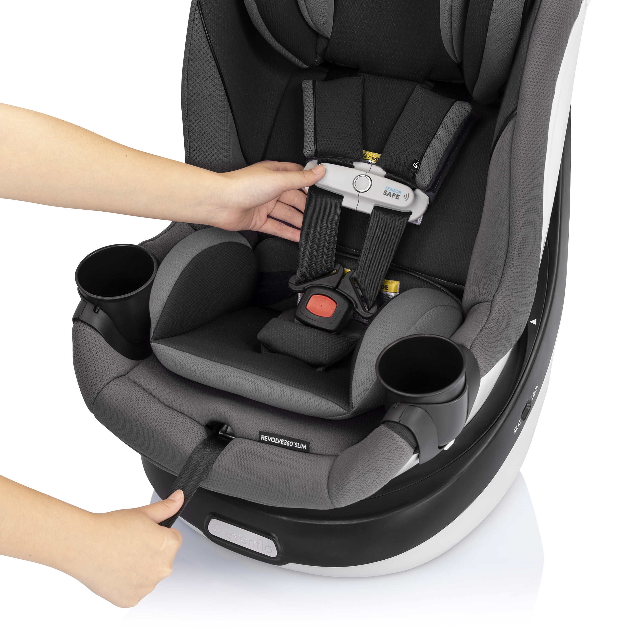 Gold Revolve360 Slim 2-in-1 Rotational Car Seat with SensorSafe (Obsidian Black)