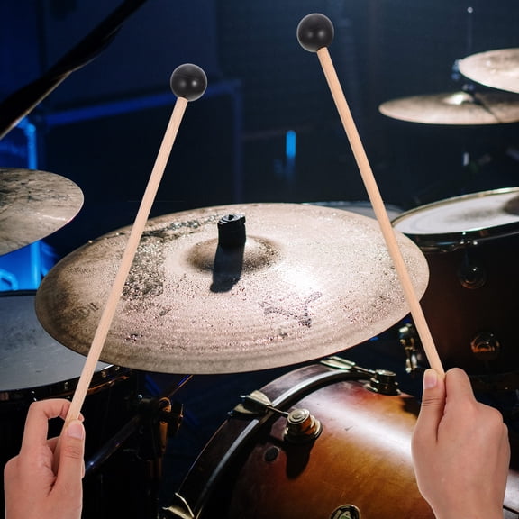 6-Pack Solid Wood Drumsticks for Percussion Instruments, Cymbals, Xylophone, and Keyboard Accessories