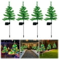 thumbnail image 2 of MOQIN Solar Small Christmas Trees for Outdoor Decorations, LED Artificial Prelit Christmas Tree, Solar Powered Xmas Tree with Lights for Outside Pathway Porch Yard Christmas Decor, 31.5 inch, 2 of 9