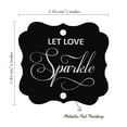 thumbnail image 7 of Inkdotpot Pack Of 100 Let Love Sparkle Wedding Paper Tags DIY Craft Bracket Shape Real Silver Foil Hang Tags, 7 of 7