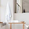 thumbnail image 5 of GLAMBURG 100% Premium Cotton 2 Pack Oversized Bath Towel Set 28x55 inches, Large Bath Towels, Ultra Absorbant Compact Quickdry & Lightweight Towel, Ideal for Gym Travel Camp Pool - White, 5 of 6