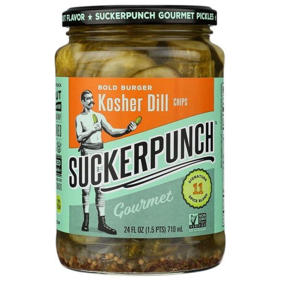 Suckerpunch - Dill Chips Pickle - 24 Oz, Case of 6