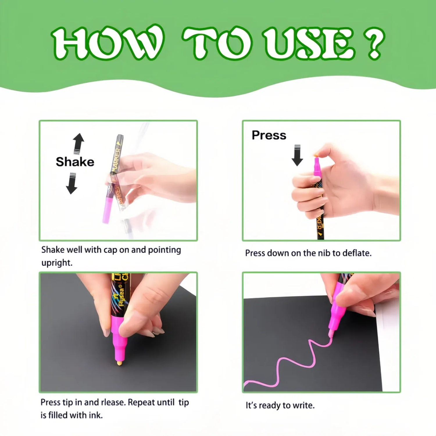 Liquid Chalk Markers 12-Pack, 1mm Extra Fine Point photo 6