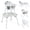 White, variant on Babyjoy 4 in 1 Baby High Chair Convertible Toddler Table Chair Set with PU Cushion Brown