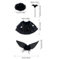 thumbnail image 3 of PiGOGI Halloween Black Winged Witch Goose Outfit for 23 Inch Porch Lawn Statue Witch Hat and Cape Set Funny Outdoor Garden Patio Yard Holiday Party Decor, 3 of 6