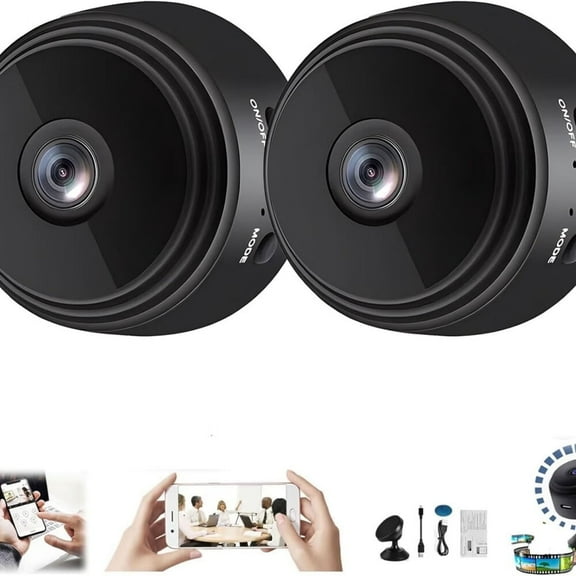 Magnetic Mini Security Camera,New Security Camera, Mini 1080p HD Wireless Magnetic Security Camera,Camera with App,WiFi Wireless Small Video Camera 2024 (2 PCS)