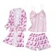 thumbnail image 1 of 3PCS Conjunto de lencería Mujer Seda Satén Impreso Tentación Babydoll Ropa interior Calzoncillos Pantalones cortos Ropa de dormir Camisón Camisola + Bata + Calzoncillos Traje Fridja  nalpqowj42613, 1 of 9