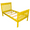 Canary Yellow Paint, variant on Versaloft Harmony Heavy Duty Twin Amish Wood Bed in Unfinished with Clearcoat- Solid Pine Bed with Headboard and Footboard Made in the USA