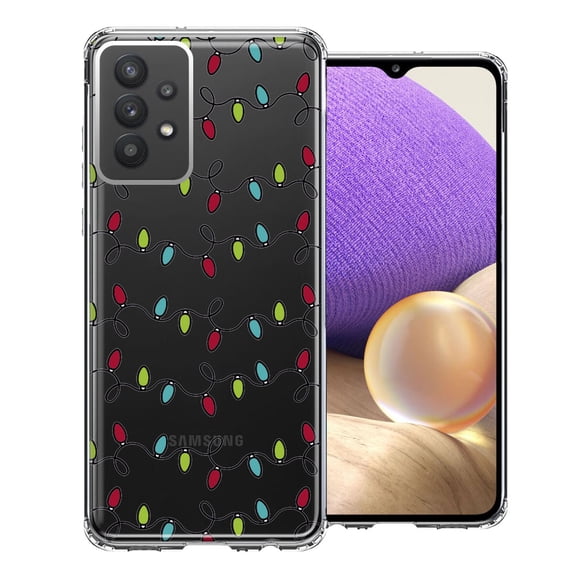 MUNDAZE For Samsung Galaxy A32 Vintage Christmas Lights Design Double Layer Phone Case Cover