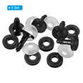 thumbnail image 3 of Uxcell 5Set 20mm 13/16" Doll Joints, Plastic Removable Animal Joints Connector Engage Bolt Doll Making Supplies for Bear Limbs Head Joint DIY, Black & Clear, 3 of 6