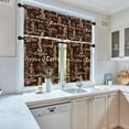 thumbnail image 2 of Brown Coffee Kitchen Window Curtains Valance and Tier Set 36 Inch, Retro Cafe Board 3 Piece Window Treatment Tiers for Living Room Bedroom Vintage Kitchen Decor Drapes, 2 of 6
