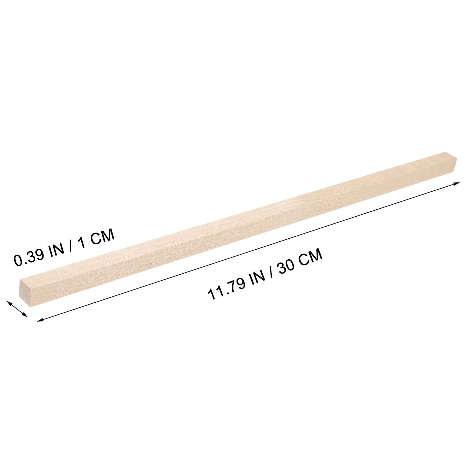 FESTFENDS 30Pcs Unfinished Wood Stick 1X1X11.8In for