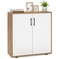thumbnail image 1 of Gymax Coffee Bar Cabinet 2-Door Kitchen Storage Cabinet w/ 5-Position Adjustable Shelf, 1 of 10