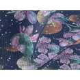 thumbnail image 3 of Ambesonne Floral Quilted Coverlet 3 Pcs, Astrology Universe Flowers, King Size, Indigo Lavender, 3 of 4