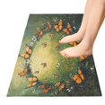 thumbnail image 5 of WOBOGO Orange and Black Butterfly Carpet 39x20in Kitchen Bathroom Plush Absorbent Non-Slip Floor Mat, 5 of 8