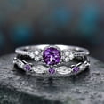 thumbnail image 2 of Anillo HUOGUO Fashion Diamond Couple, juego de 2 piezas, tamaños 5 a 10, 2 of 2