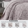 thumbnail image 5 of Mainstays Botanical Floral Stitched Quilt, Full/Queen, Light Purple, Reversible Lightweight Bedding, 5 of 10