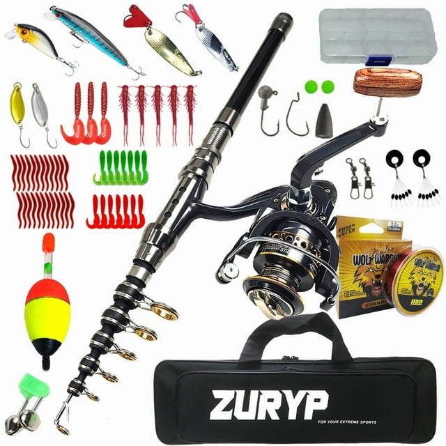 ZURYP Professional Ocean Fishing Kit with 2.4m Rod – Complete Long-Distance Casting Solution Including Reel, Soft Bait, Hooks & Line for Sea, Lake & Shore Angling (KH-E Set)