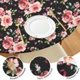 thumbnail image 4 of Soft Polyester Floral Print Tablecloth for Round Tables, Elastic Fit for Spring Decor or Daily Use, Fits 44-52 Inch Table, 4 of 7