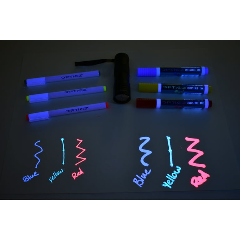  Opticz UV Blacklight Reactive Large Tip Invisible Ink Marker,  Blue