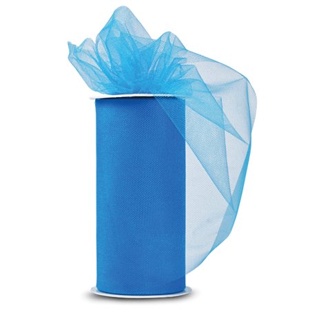 Shiny Tulle 6" Wide 25yd Spool-Turquoise
