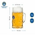 thumbnail image 2 of German Beer Mug Munich Hofbräuhaus München HB glass mug 0.5 liter King Werk KI 1000062, 2 of 2