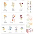 thumbnail image 1 of Tarjetas de condolencia Decorably paquete de 50 unidades de 10x15 cm con diseños florales, 1 of 6