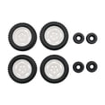 thumbnail image 2 of DOMELAY 4 Pcs Roues de Voiture RC et Pièces de Rechange de Contrepoids Accessoires Bricolage pour C84 C94 Noir Blanc B, 2 of 9