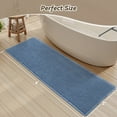 thumbnail image 2 of SIXHOME Bathroom Rugs Waffle Bathroom Runner 2' x 6' Super Soft Absorbent Non Slip Bath Mat Beside Tub Rubber Backed Machine Washable Bathroom Rugs with Tassels Boho Bathroom Decor Blue, 2 of 6