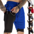 thumbnail image 2 of Aosijia Mens 2 in 1 Running Shorts Quick Dry Athletic Shorts with Liner Sports Breathable Gym Workout Shorts with Phone Pocket and Towel Loop M, 2 of 8