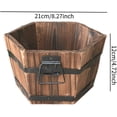 thumbnail image 4 of Generic Wooden Bucket Barrel Planter Flower Holder Multipurpose Flowerpot Plant Container for Home Decor Outdoor Backyard Yard Plants, 4 of 7