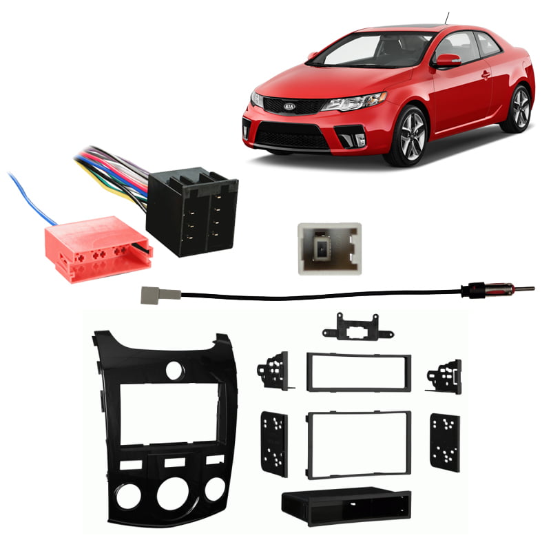 Gloss Car Stereo Radio Install Dash Kit Combo for some 2010-2012 2013 Kia Forte 