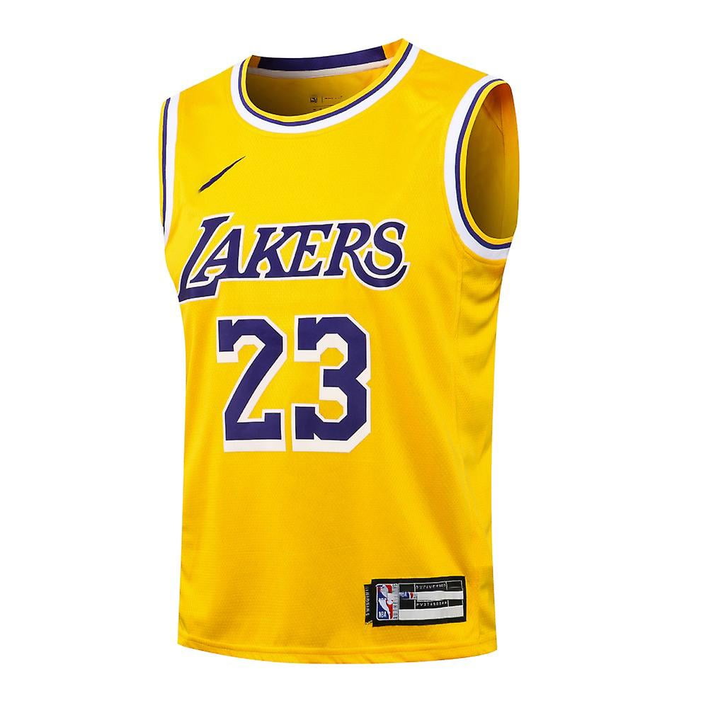 L026# Nike Nba Lakers Round Neck Purple No.23 S-2xl Sleeveless Undershirt  Jersey Adult Basketball Uniform Set