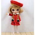thumbnail image 1 of Conjunto de ropa de británico a 1/6, sin , para proteger de franela roja y gorro, medias para , trajes de de, 1 of 8
