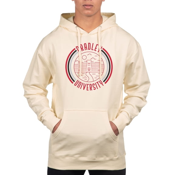 Men's Uscape Apparel Cream Bradley Braves Standard Pullover Hoodie