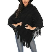 Womens Poncho Winter Pancho Knitted Poncho Capes Shawl Cardigans Sweater Poncho Cape Coat