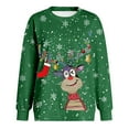 thumbnail image 6 of larppty Womens Long Sleeve Christmas Sweatshirt Casual Crew Neck Cute Xmas Graphic Pullover Tops Lightweight Loose Fit Sweater 2025 Fall Outfit (Dark Green, XXL), 6 of 6