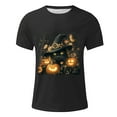 thumbnail image 4 of Blusas y camisas de manga corta y cuello redondo para hombre. Blusas/camisetas de manga corta con cuello redondo y estampado de Halloween para hombre. Blusa para hombre., 4 of 5