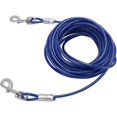thumbnail image 4 of GFDYREE Double Head Bite Resistant Outdoor Camping Leash, Premium Steel Wire, Large Range Motion, Suitable for Small, Medium, Large Dogs, Made of Steel Wire, PVC, Ideal for (Blue), 4 of 7