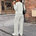 thumbnail image 5 of Evdexr Women's Lounge Sets 2 Piece Long Sleeve Henley Shirts & Sweatpants Outfits 2026 Fall Casual Vacation Sets Baggy Solid Loungewear with Pocket M, 5 of 6