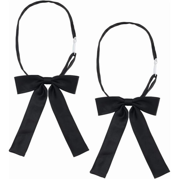 2Pcs Western Ties Adjustable Women's Polyester Bowtie Pre-Tied Neck Tie Cowboy String Tie DIY