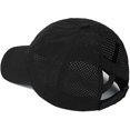 thumbnail image 2 of Womens Criss Cross Ponytail Baseball Cap Adjustable High Messy Bun, 2 of 5